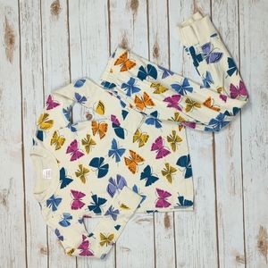 Hanna Andersson Butterfly 2 Piece Pajamas Girl's 5